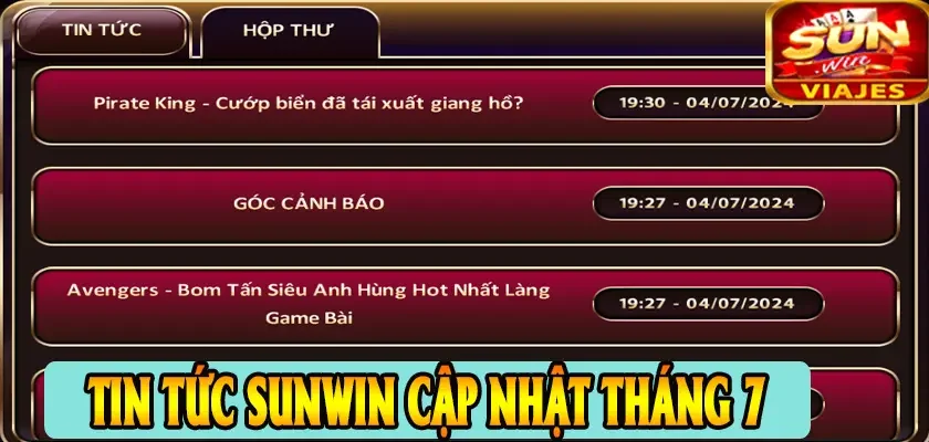 Tin Tức Sunwin Cập Nhật Tháng 7